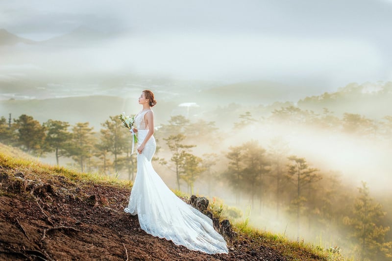 Bride with Vintage Boho Decor